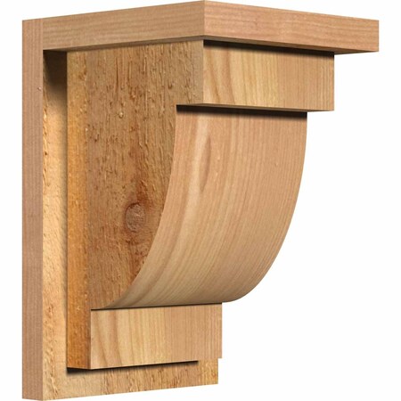 Ekena Millwork Alpine Rough Sawn Corbel w/Backplate, Western Red Cedar, 8"W x 8"D x 12"H COR08X08X12ALP01RWR